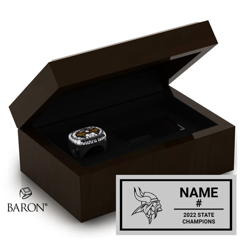 West Chester East Vikings Cheer 2022 Championship Ring Box