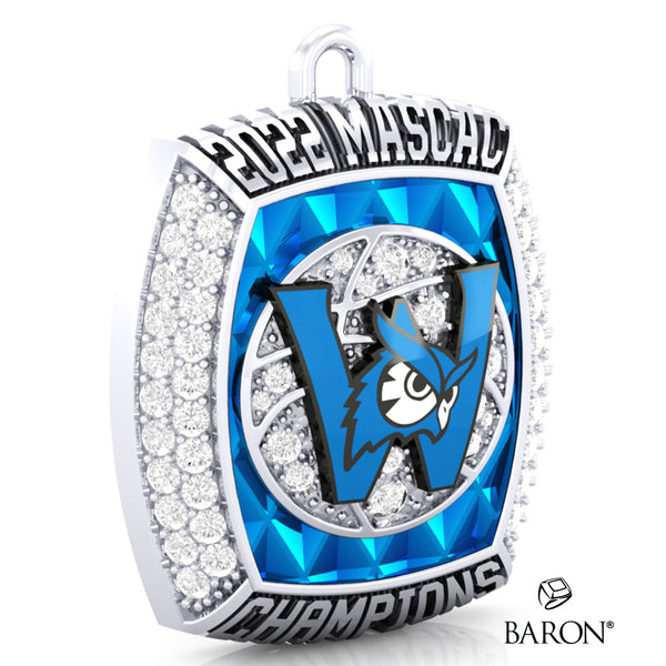 Westfield State Mens Basketball 2022  Championship Ring Top Pendant - Design 1.2