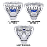 Winnipeg Blue Bombers Alumni 30th Anniversary 1988 Grey Cup Celebration Ring - Design 2.6(Durilium / 6KT White Gold / 10KT White Gold) *DEPOSIT