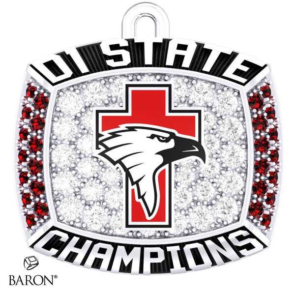 Santa Fe Christian Boys Basketball 2021 Championship Ring Top Pendant - Design 1.1