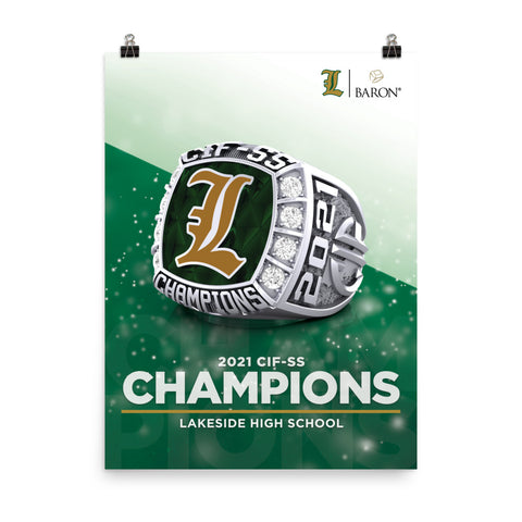 Lakeside High School Softball Championship Poster