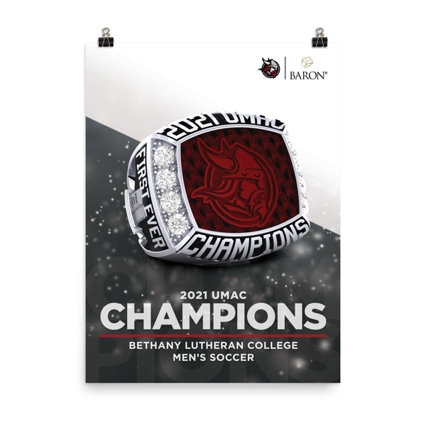 Bethany Lutheran College Mens Soccer 2021 Championship Poster