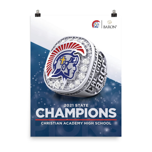 Christian Academy High School Golf 2021 Championship Poster