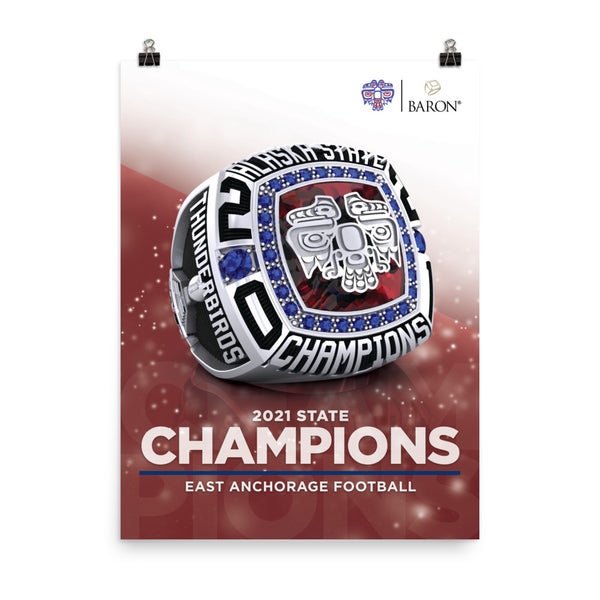 East Anchorage Football 2021 Championship Poster