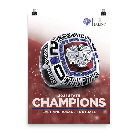 East Anchorage Football 2021 Championship Poster