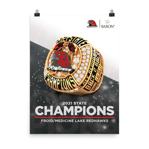 Froid/Medicine Lake Redhawks 2021 Championship Poster
