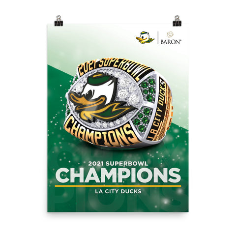 LA City Ducks Football 2021 Championship Poster