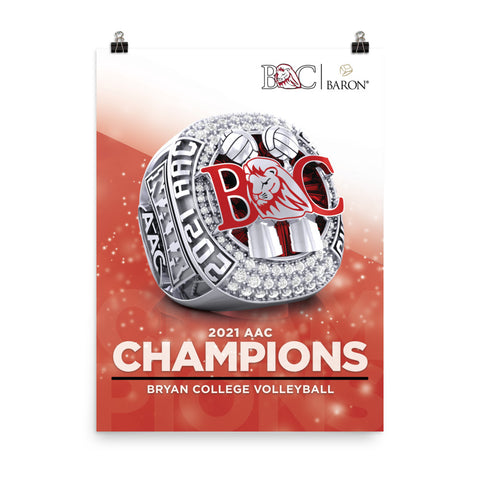 Bryan College Volleyball 2021 Championship Poster
