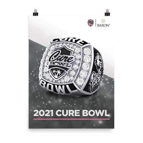 Cure Bowl Officials Rings 2021 Championship Poster