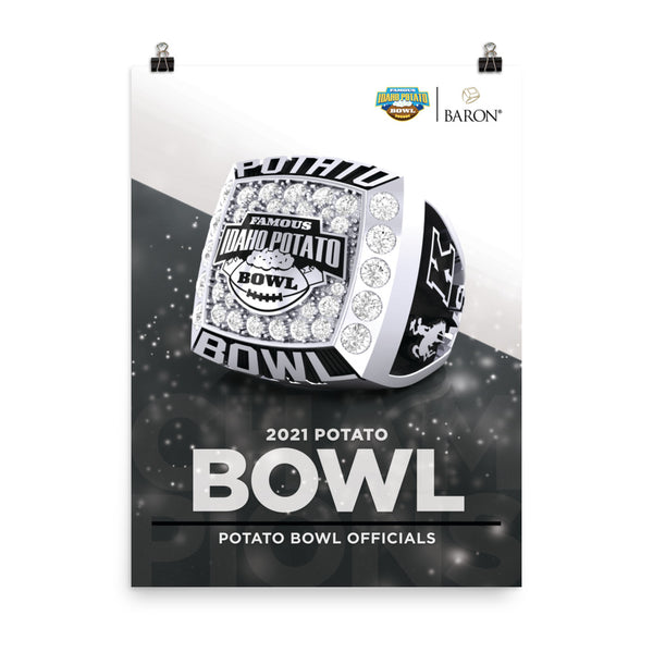 Potato Bowl Officials Rings 2021 Championship Poster