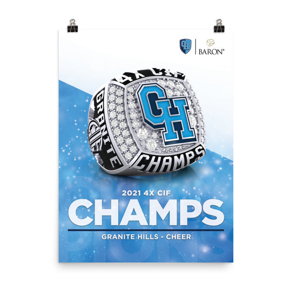 Granite Hills Cheer 2021 Championship Poster