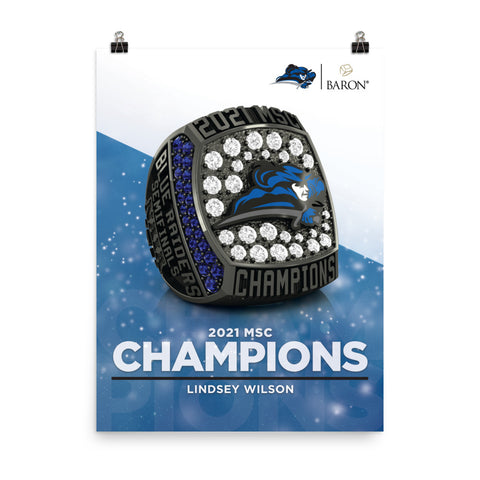 Lindsey Wilson College Football 2021 Championship Poster