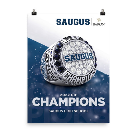 Saugus High School Cheer 2022 Championship Poster