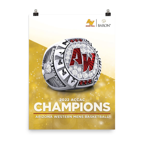 Arizona Western Mens Basketball 2022 Championship Poster