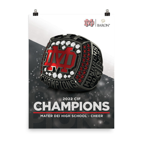 Mater Dei High School Cheer 2022 Championship Poster