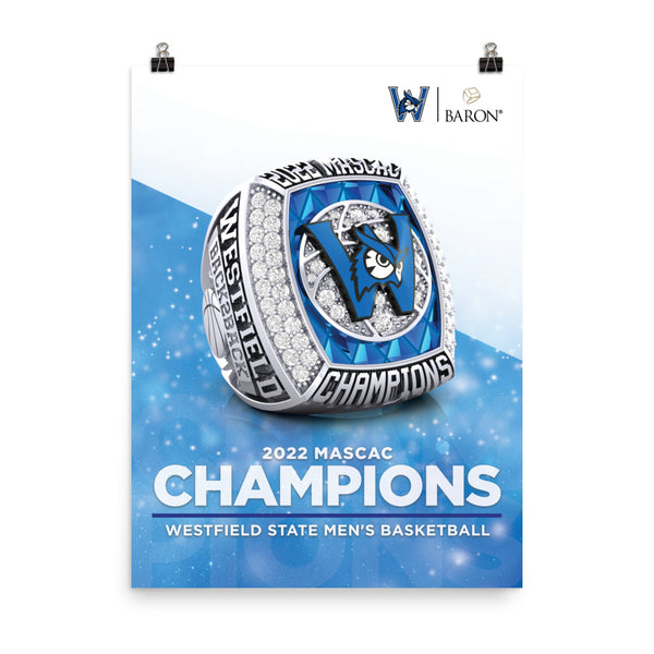 Westfield State Mens Basketball 2022 Championship Poster