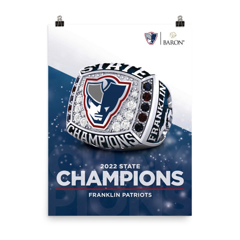 Franklin Patriots Bowling 2022 Championship Poster