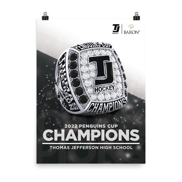 Thomas Jefferson High School Hockey 2022 Championship Poster