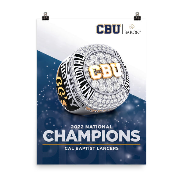 Cal Baptist University Cheer 2022 Championship Poster (Design 3.4 - History)