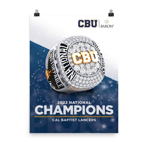 Cal Baptist University Cheer 2022 Championship Poster (Design 3.5 - Unstoppable)