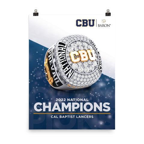Cal Baptist University Cheer 2022 Championship Poster (Design 3.6 - Prevail)