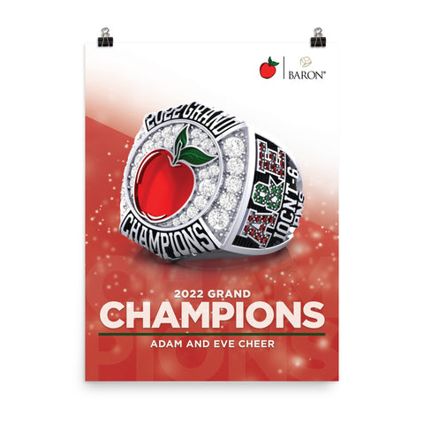 Adam and Eve Cheer 2022 Championship Poster
