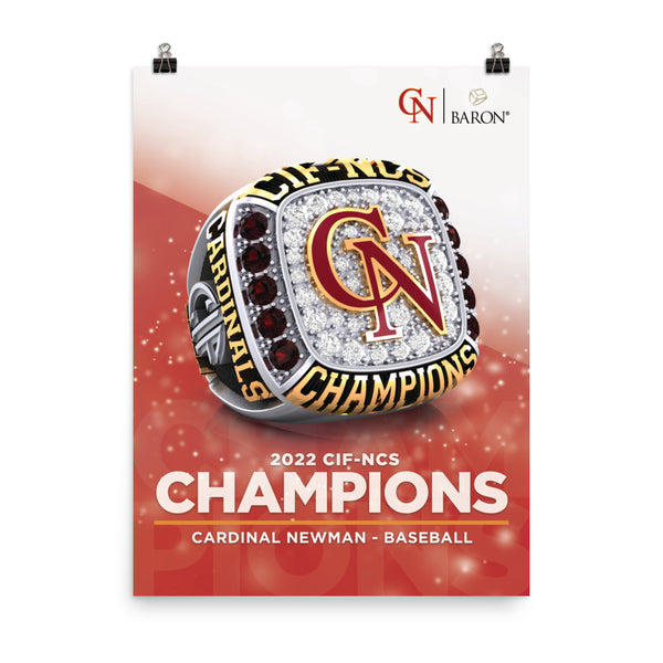 Cardinal Newman Baseball 2022 Championship Poster