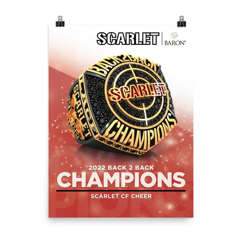 Scarlet CF Cheer 2022 Championship Poster