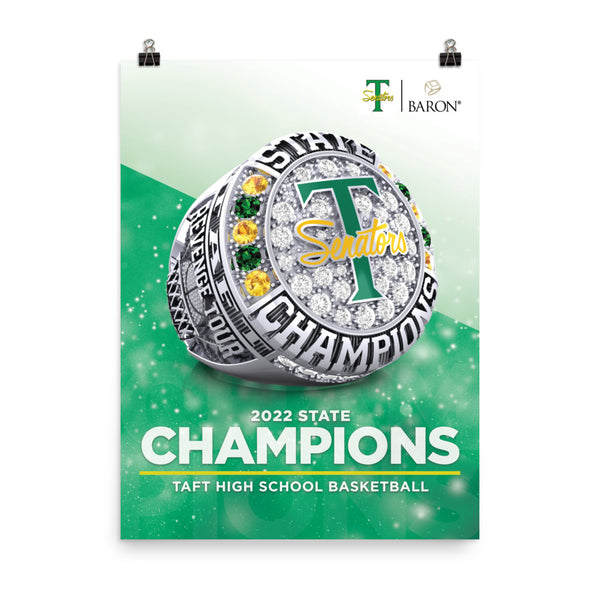 Taft High School Basketball 2022 Fan Championship Poster