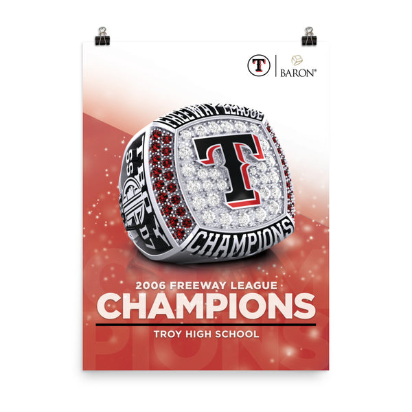 Troy High School Football 2006 Championship Poster
