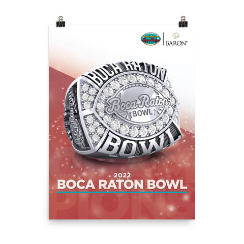 Boca Raton Bowl Officials 2022 Championship Poster