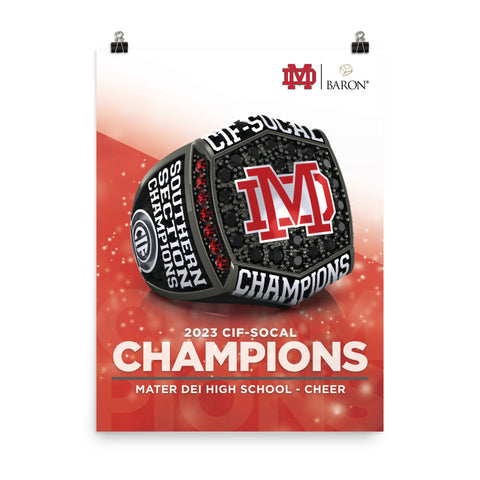 Mater Dei High School Cheer 2023 Championship Poster