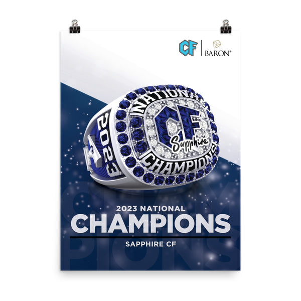 Sapphire CF Cheer 2023 Championship Poster