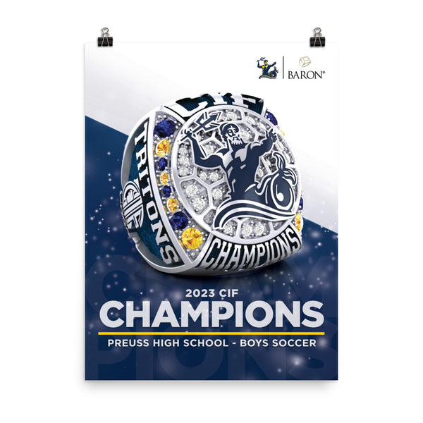 Preuss High School Boys Soccer Championship Poster