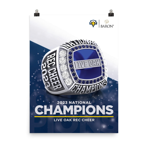 Live Oak Rec Cheer 2023 Championship Poster