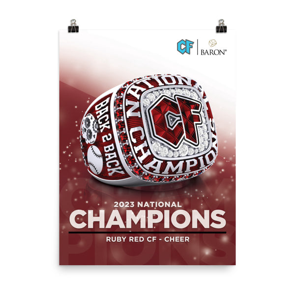 Ruby Red CF Cheer 2023 Championship Poster
