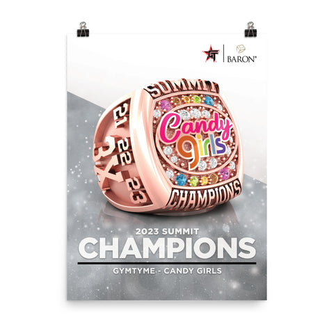 GymTyme Candy Girls 2023 Championship Poster
