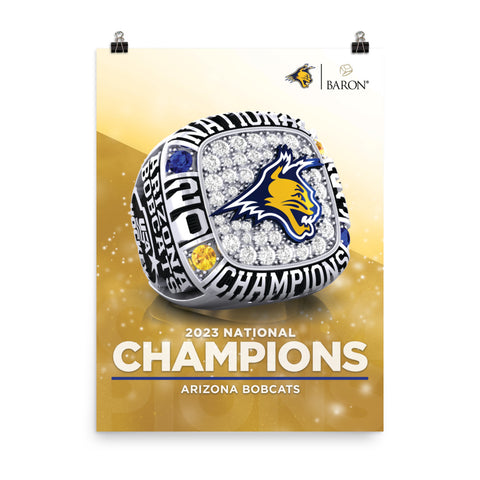 Arizona Bobcats Hockey 2023 Championship Poster - Design 1.5