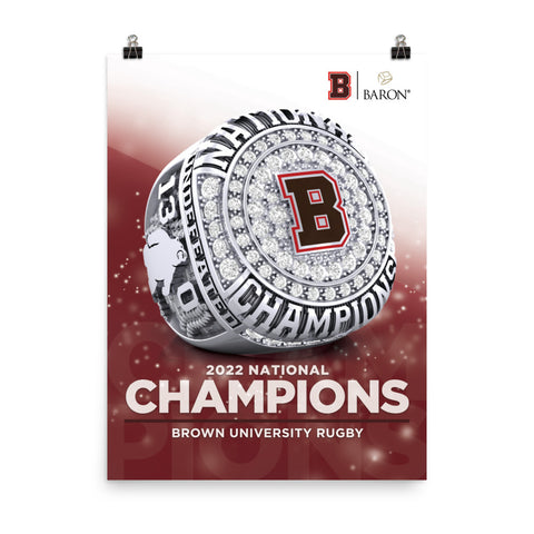 Brown University Rugby 2022 Championship Poster