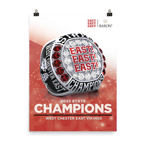 West Chester East Vikings 2023 Championship Poster
